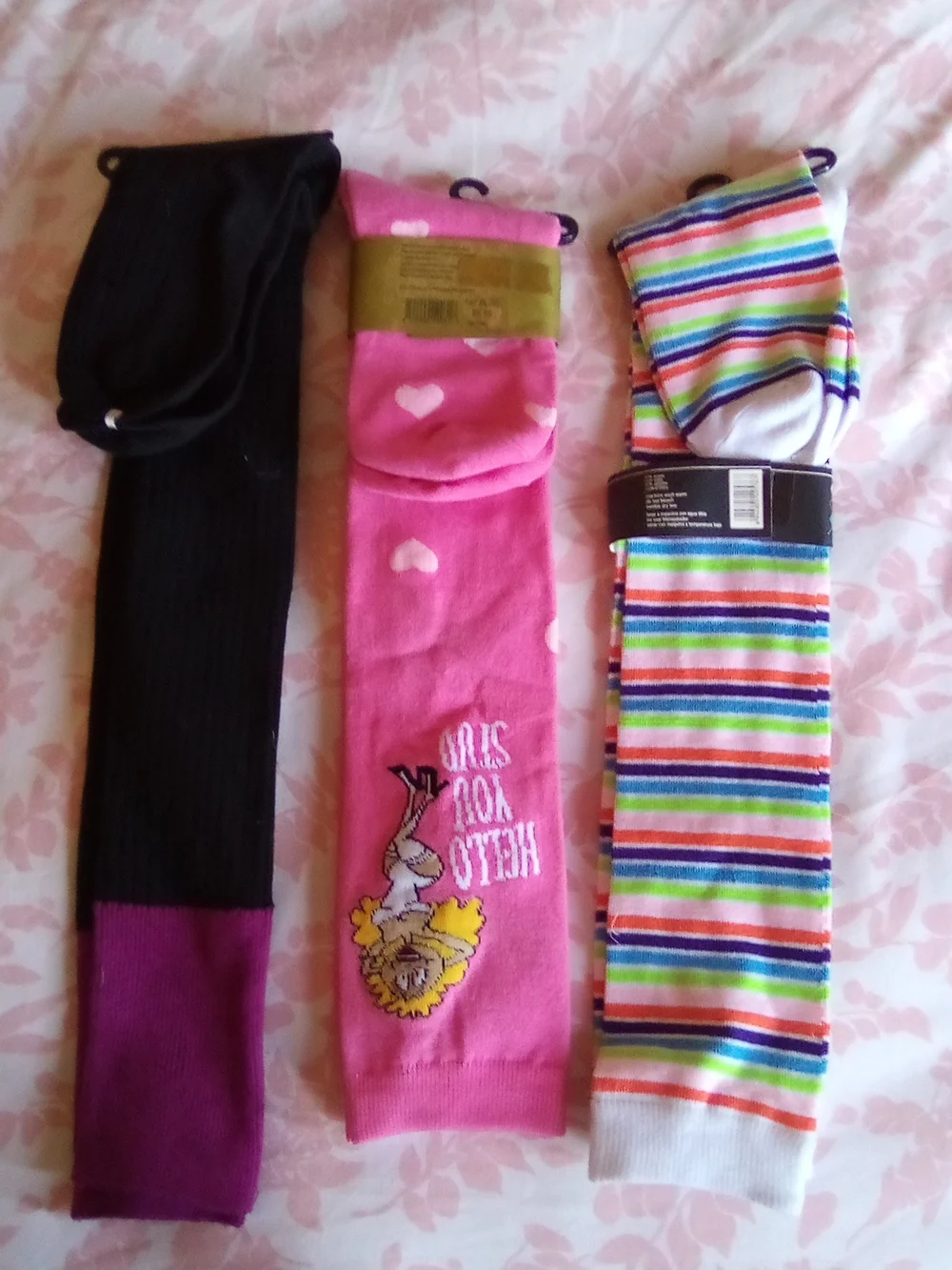 Women Bright Striped Knee-High Socks - Multicolor ( Bag E )